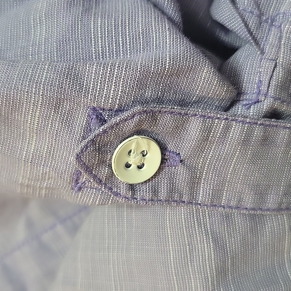 Alfani Men's roll up sleeve regular fit large cotton blend button down shirt - Picture 6 of 6